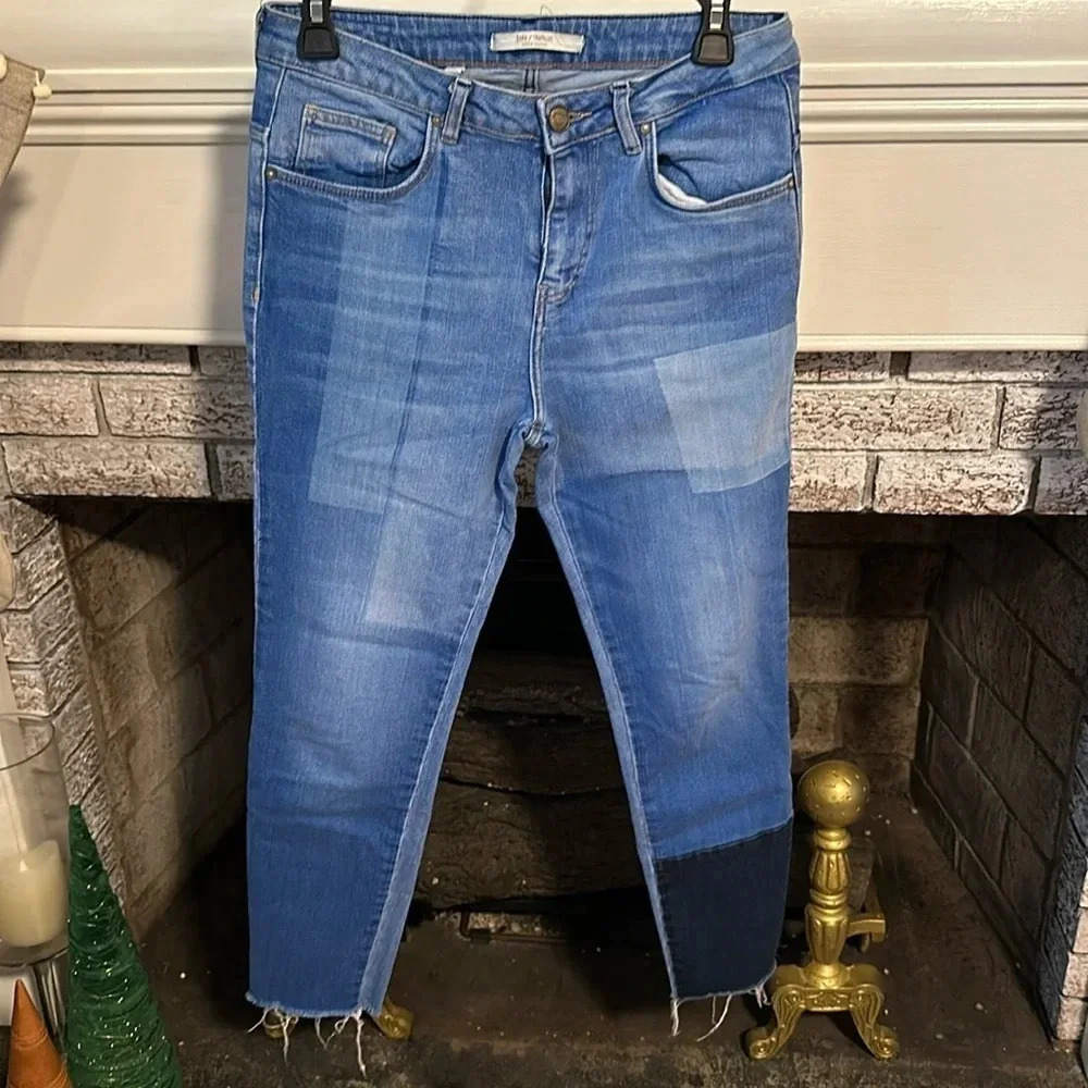 Zara patchwork denim